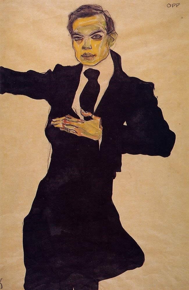 Egon Schiele Portrait of the Painter Max Oppenheimer